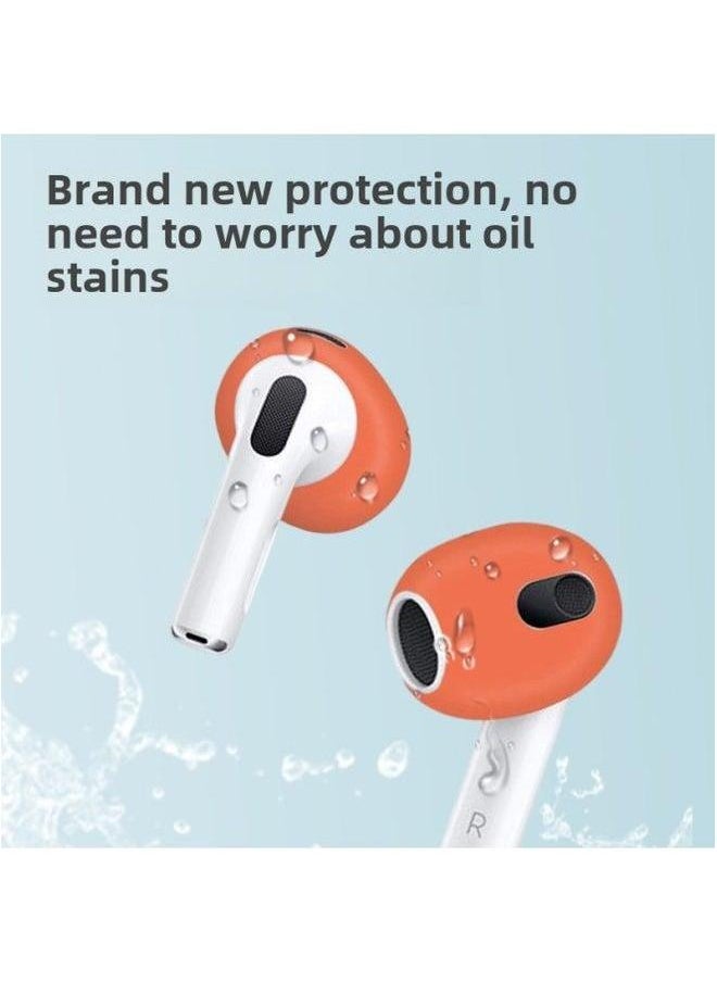 Suitable For Airpods3 Protective Cover Apple Wireless Bluetooth Third Generation Headset Silicone Anti-slip Airpods Ear-Memory Capacity:Airpods 3rd Ear Caps [black] 2 Pairs★Free Storage Box