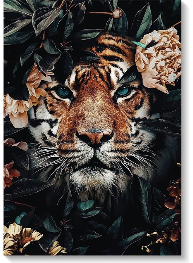 RYN Tiger Printed Wall Art Brown/Beige/Green 40x60cm - Image 2