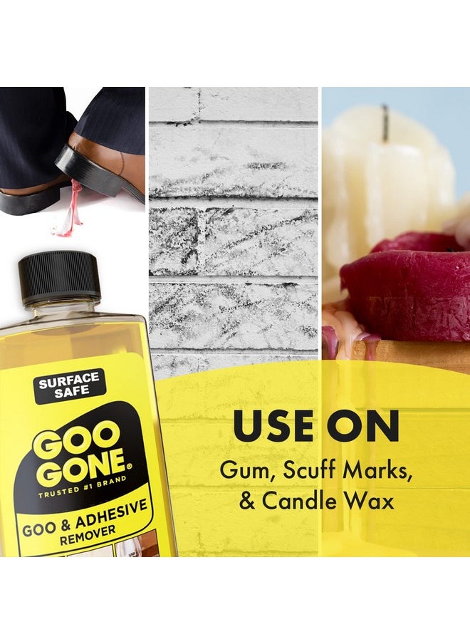 Goo Gone Goo Gone Original Liquid - 8 Ounce - Surface Safe Adhesive Remover Safely Removes Stickers Labels Decals Residue Tape Chewing Gum Grease Tar Crayon Glue  - Image 3