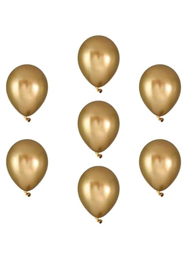 yongsheng 50-Piece Latex Balloons Set 25cm，Gold Latex Balloons， Golden Latex Balloons Birthday Sets Paper Scrap Latex Balloon Banner  - Image 1