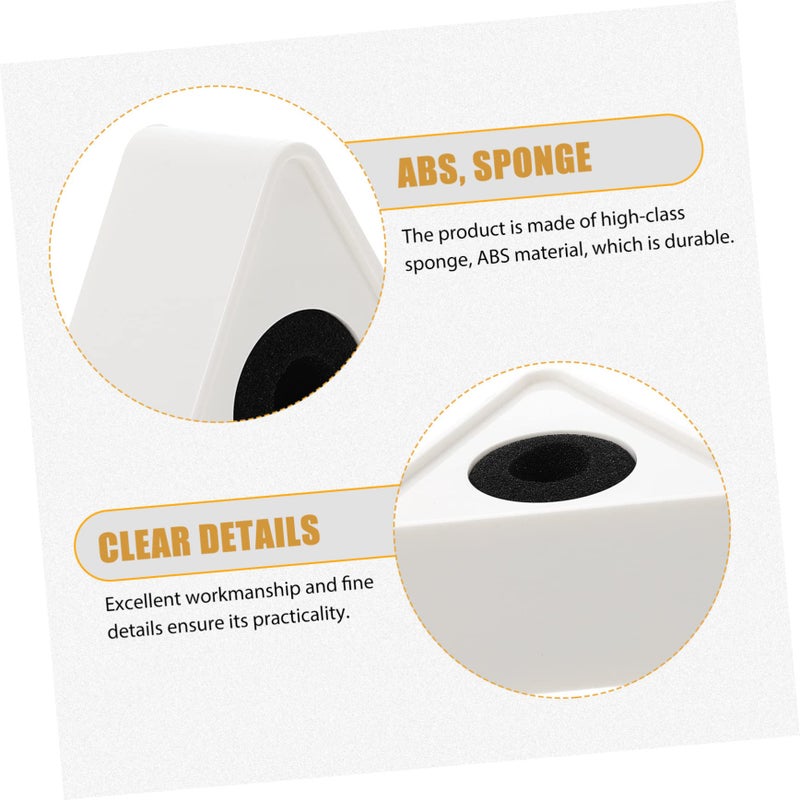 2Pcs White Triangular Microphone Flags Stable Positioning PVC Interview Markers - Image 5