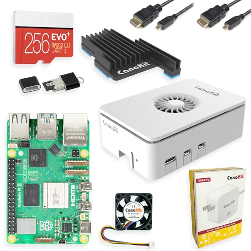 CanaKit Raspberry Pi 5 Starter Kit MAX - Turbine White (256 GB Edition) (8GB RAM) - Image 1