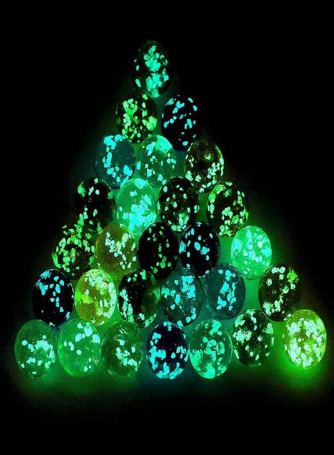 Skylety 20 Pieces Large Marbles Glowing in The Dark, Marbles Bulk Luminous Colorful Handmade for Kids Science Toys Games DIY Decoration(20 mm) - Image 1