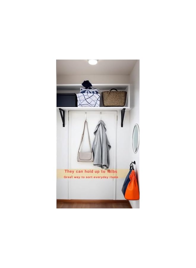 promass 10Pcs Metal Over The Door Hooks - Sturdy Door Hanger Z Hooks for Hanging Clothes, Towels, Coats, and More - Efficient and Versatile Organizer for Any Space - Image 4