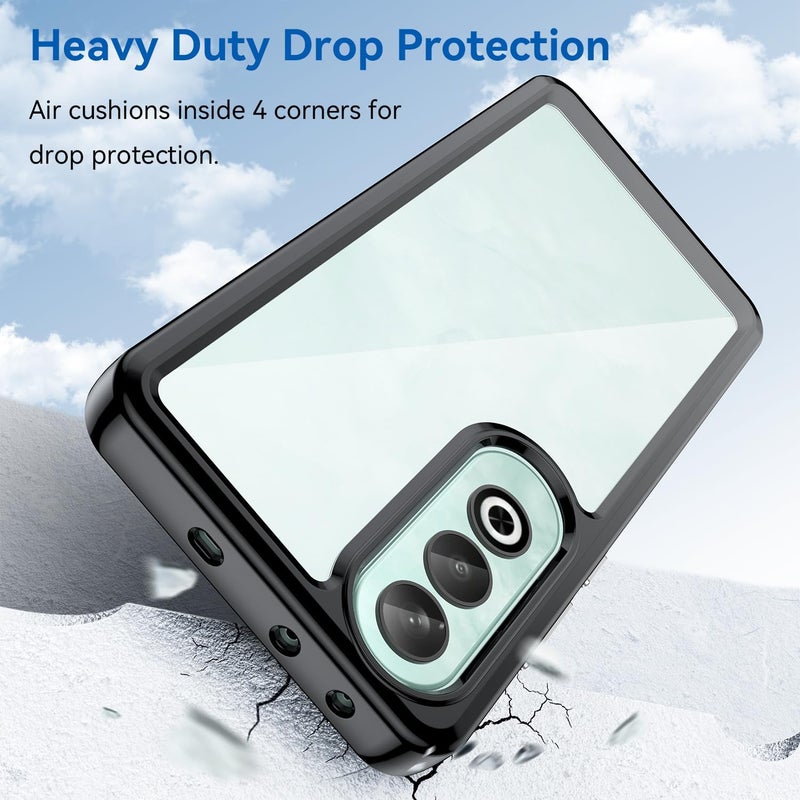 Mingwei Case For Oneplus Nord Ce4 Lite 5G Clear Soft Tpu Shock Absorption Slim Lightweight Shockproof Cover Hybrid Protective Case Black, Nord Ce4 Lite - Image 3