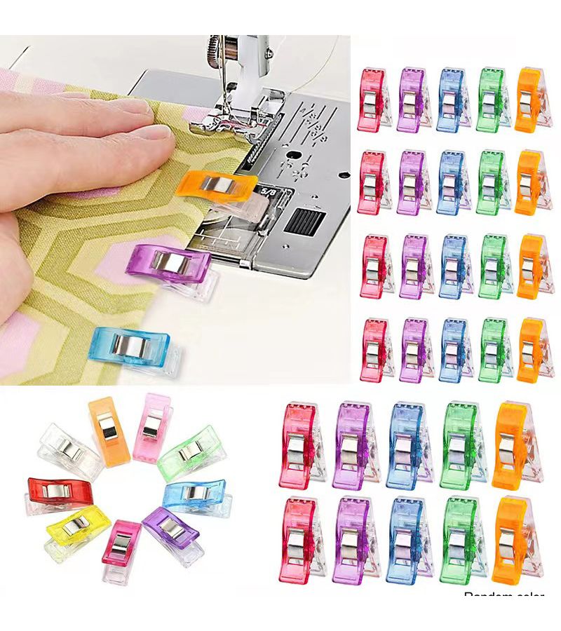 8 Pcs Random Color Sewing Clips For Edge Wrapping Compact Practical Plastic - Image 1
