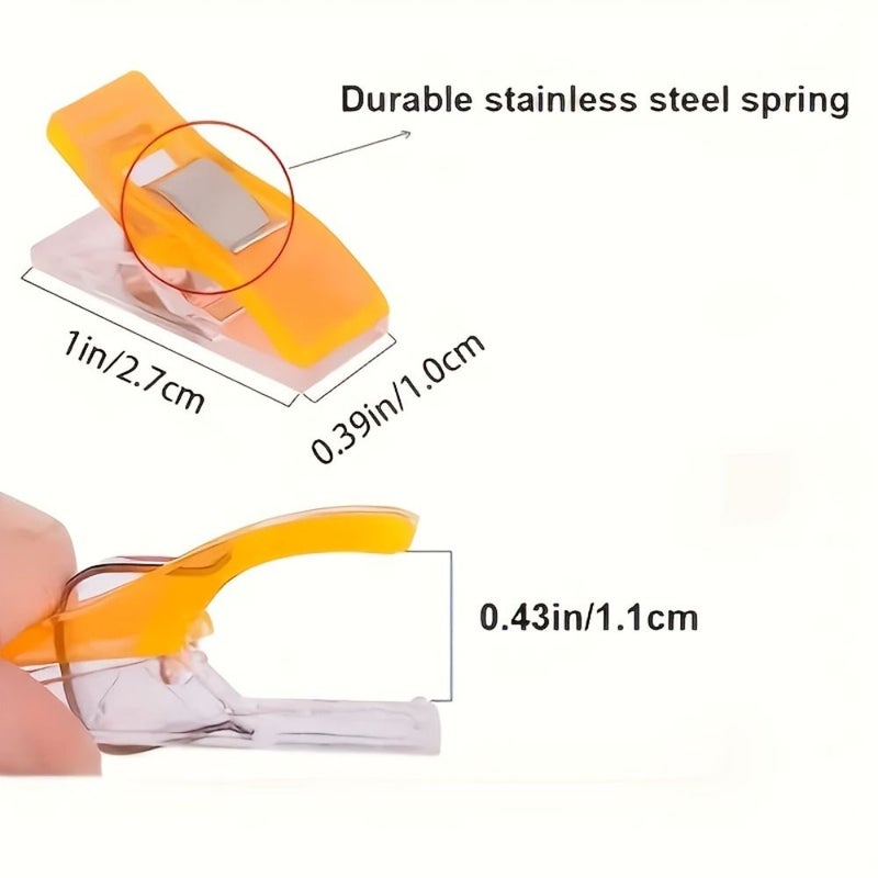 8 Pcs Random Color Sewing Clips For Edge Wrapping Compact Practical Plastic - Image 2