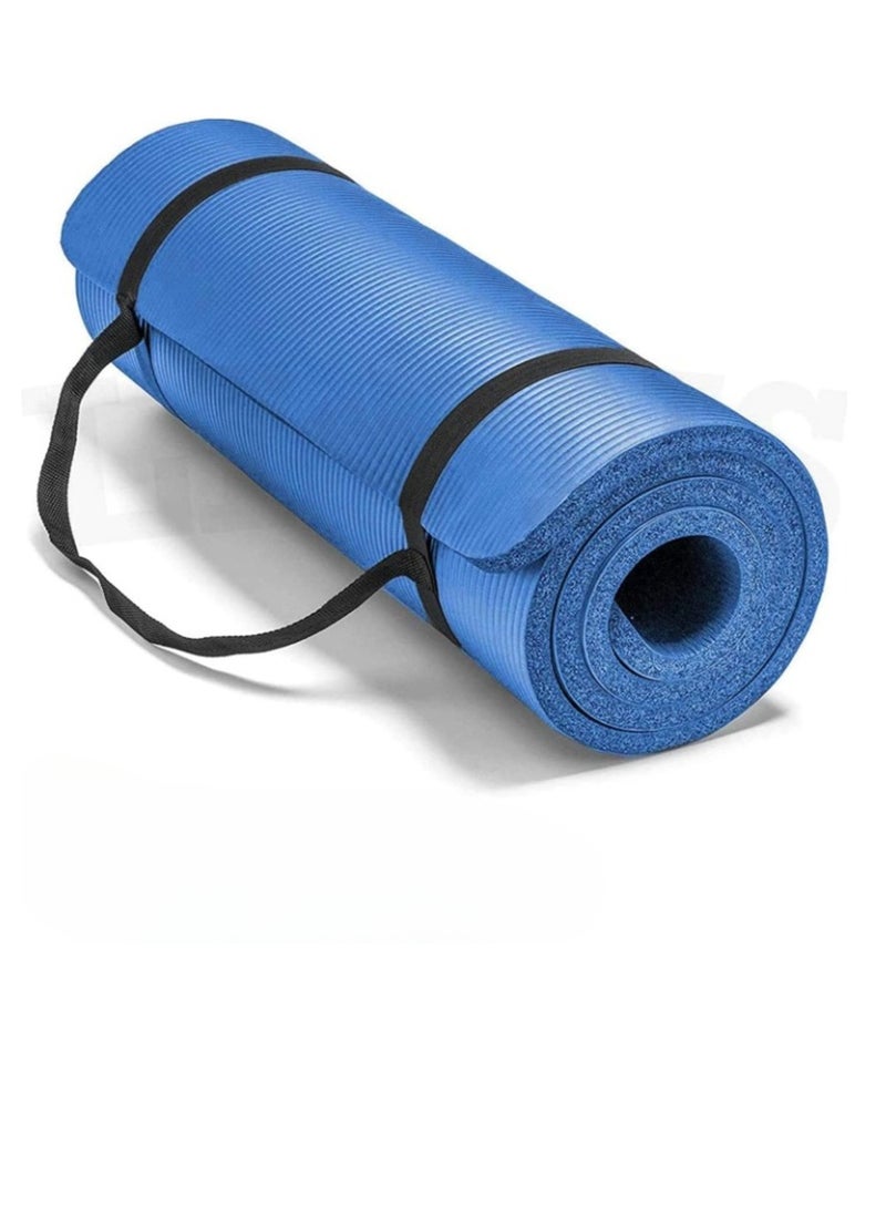 Spall Yoga Mat Non Slip,Yoga Mat with Strap Included 10mm Thick Exercise Mat Yoga and Many Other Home Workouts  - Image 1