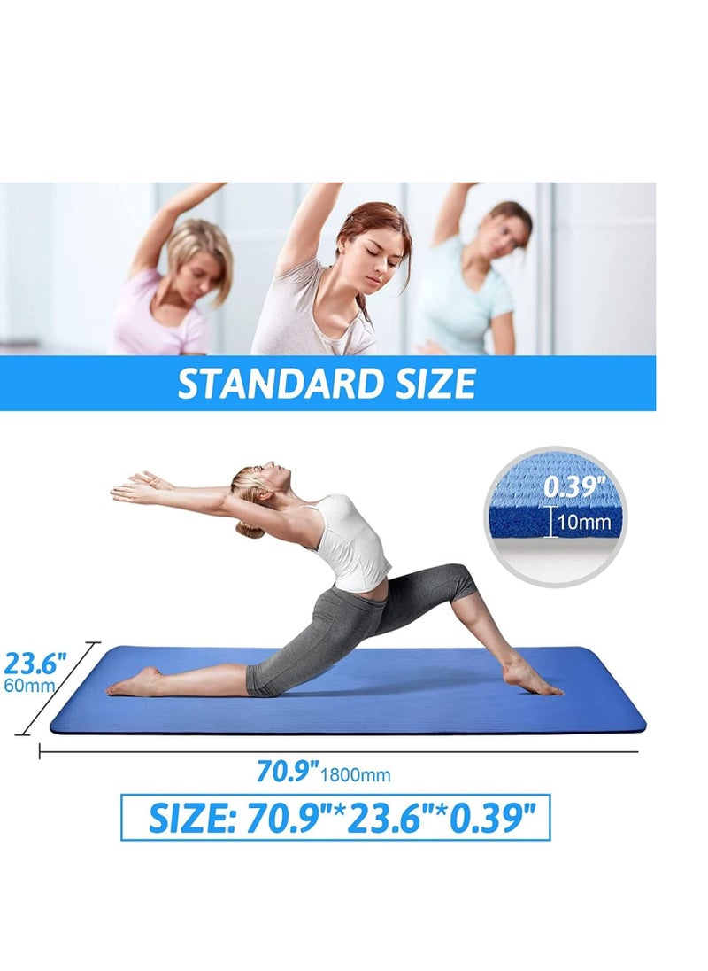 Spall Yoga Mat Non Slip,Yoga Mat with Strap Included 10mm Thick Exercise Mat Yoga and Many Other Home Workouts  - Image 3