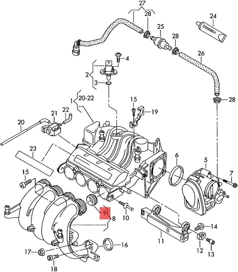 Wivplex 4 PCS Engine Intake Manifold Gasket Set - Image 4