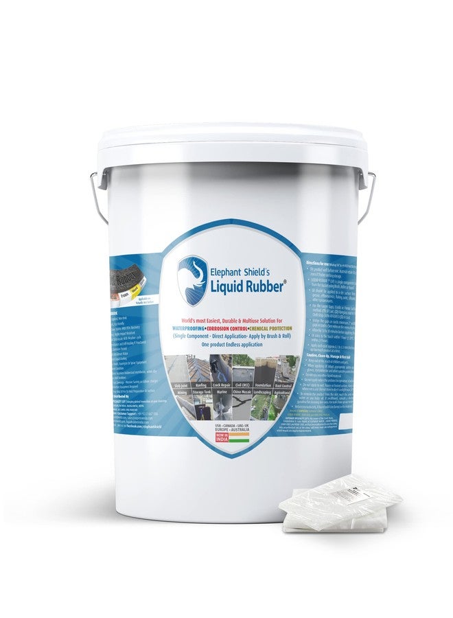 Elephant Shield Liquid Rubber For Long Lasting Ready To Use Waterproofing For Sheet Joints & Bolt Holes,GutterJoints,Roof & Wall Crack,SolarPanel,Cut Out,Damp Wall Qty- 1Ltr(Free- RF Fabric),Pack of 1 - Image 1