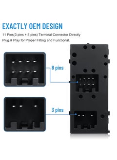 TLAXCA Driver Side Master Power Window Switch Compatible with 2003 2004 2005 2006 2007 2008 Lincoln Town Car Replace OE 5W1Z-14529-BA  - Image 3