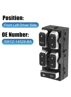 TLAXCA Driver Side Master Power Window Switch Compatible with 2003 2004 2005 2006 2007 2008 Lincoln Town Car Replace OE 5W1Z-14529-BA  - Image 4