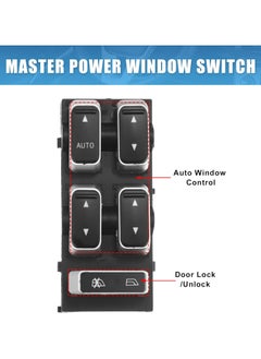 TLAXCA Driver Side Master Power Window Switch Compatible with 2003 2004 2005 2006 2007 2008 Lincoln Town Car Replace OE 5W1Z-14529-BA  - Image 5
