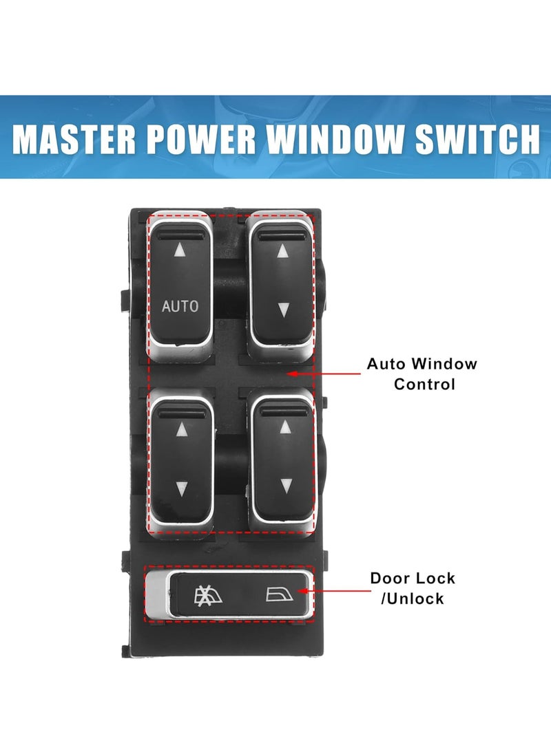 TLAXCA Driver Side Master Power Window Switch Compatible with 2003 2004 2005 2006 2007 2008 Lincoln Town Car Replace OE 5W1Z-14529-BA  - Image 5