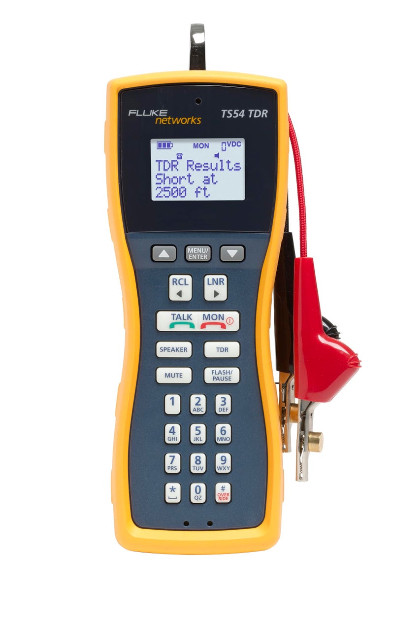 Fluke Networks TS54-A-09-TDR TS54 Pro LCD Butt-In TDR Telephone Test Set with ABN/PP - Image 1
