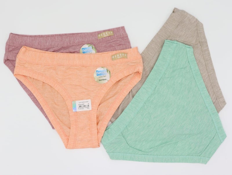 Berrak Mys Group Women 4-Piece Colorful Bamboo Melange Bikini Panties Set / 11650 - Image 5