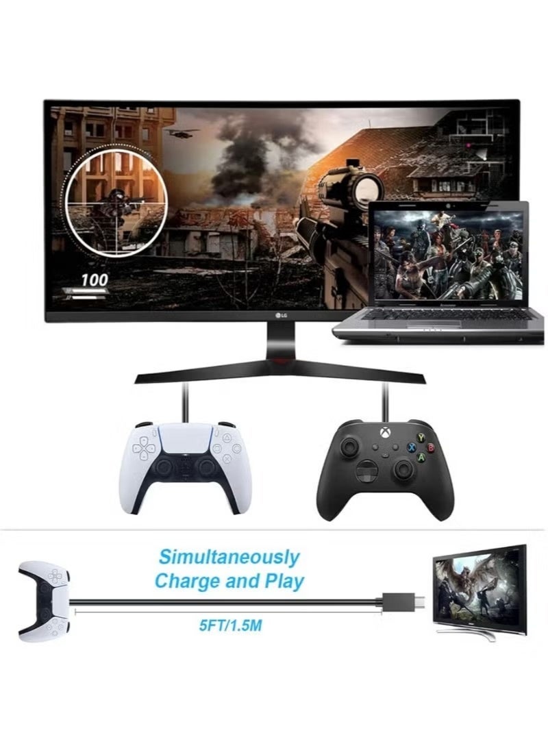 ASA USB-C to USB-C Fast Charging Cable for Gaming Controllers, 1.5m Data & Charging Cable Compatible with PS5 DualSense, Xbox Series X/S & Switch Pro - Image 4