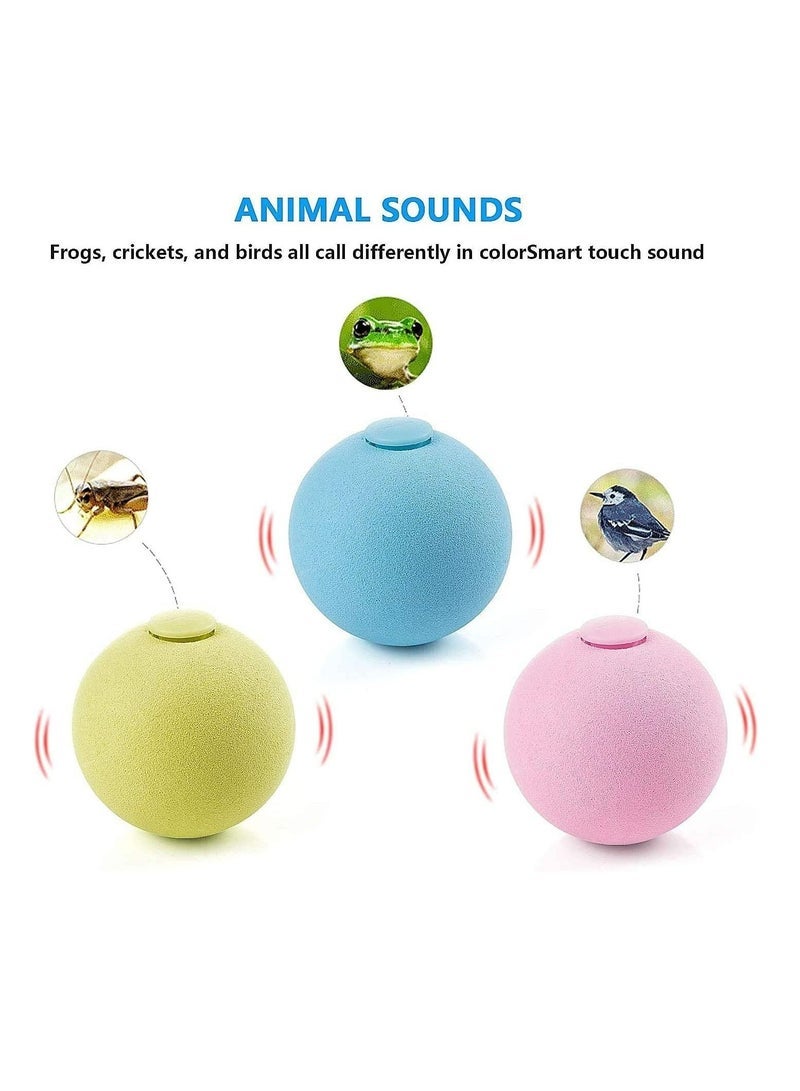 Captaintech Set of 3 smart interactive cat toys and indoor cat toys, automatic cat toy ball, fun cat chew toy ball, rechargeable cat toy ball - Image 4