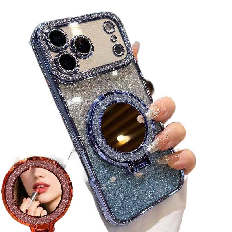 MS TPU MagSafe Case for iPhone 17 / 17 Air / 17 Pro / 17 Pro Max with Drop Protection and Kickstand plus Shockproof plus Mirror plus Magnetic in Clear - Image 5