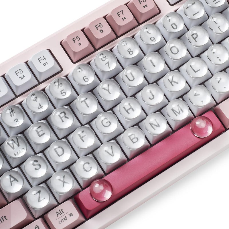 CaseBuy Glass Keyboard Cover Stickers for Long Nails - Ultra Clear Raised Keyboard Stickers with Transparent Adhesive, Reusable Nail Art Typing Glass Sticker for Laptop, PC, Desktop(110 Pack) - Image 1