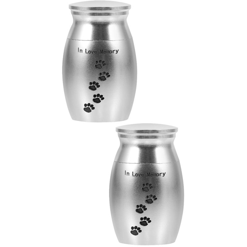 2pcs Pet Urn Pet Cremation Urn Dog Cat Ashes Funeral Keepsake Ashes Container - Image 1