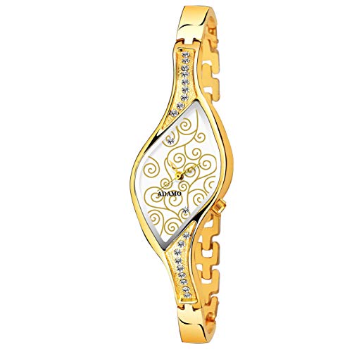 ADAMO Enchant Gold Dial Women's & Girl's Watch 9710YM04 - Image 1