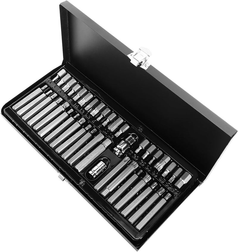 40 قطعة مجموعة رؤوس نجوم مقبس مأخذ سبلاين إصلاح مقابس أدوات صندوق ميكانيكي سيارات استخدام منزلي - Image 1