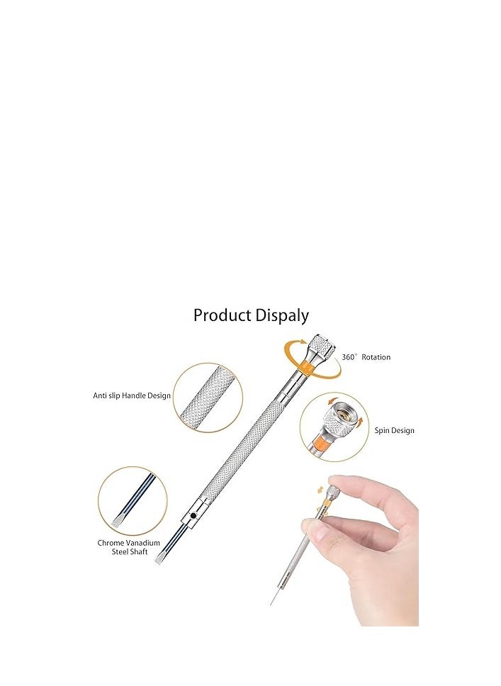 Generic - MySouq-Precision Screwdriver Set, 5PCS Watch Screwdriver Set Reversible Blade Screwdriver for Glasses Repair Kit & Watch Back Removal Tool, Flat Head Screwdriver for Watch, Eyeglasses Jewelry Repair - Image 1
