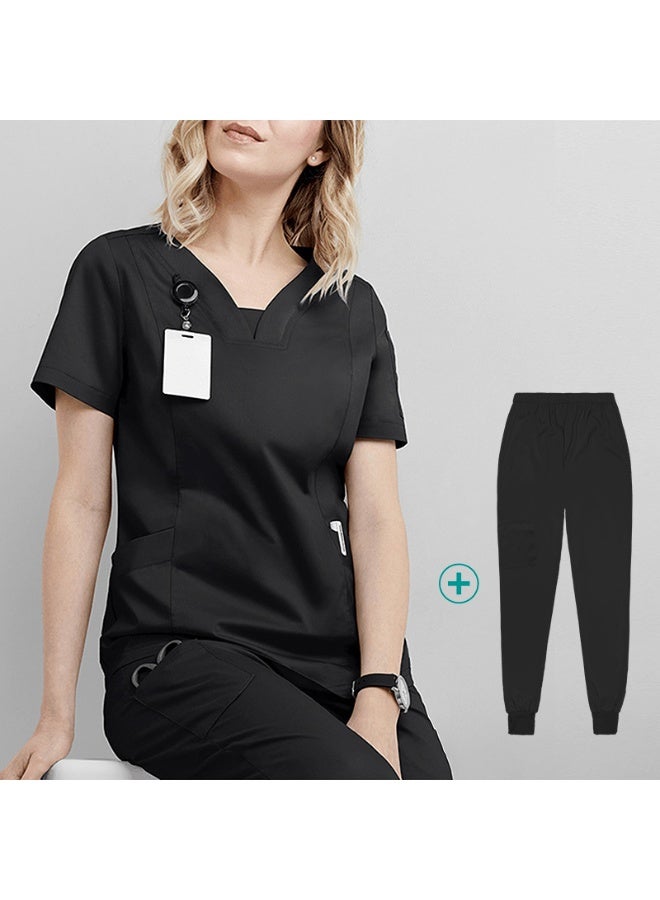NIBEMINENT Short-sleeved Women's Nurse Uniforms Quick-drying Medical Scrub Set Ultra Soft Scrub Suit for Hospital Surgery Dental Clinic - Image 1