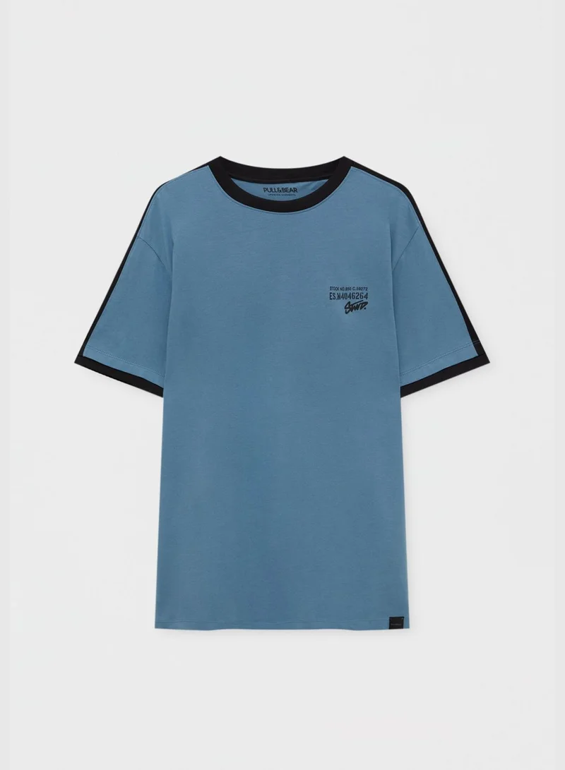 PULL&BEAR Short sleeve T-shirt with contrast details