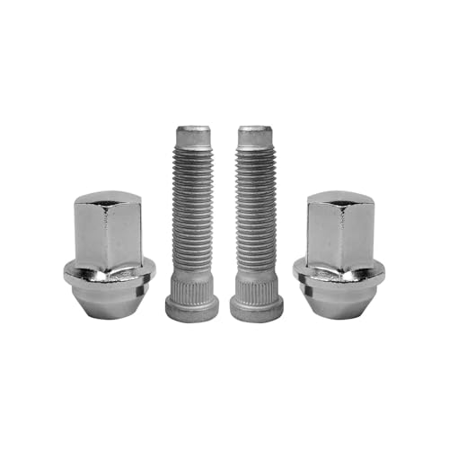 Mysttoo 4PCS M12x1.5 Chrome Wheel Lug Stud Nut Set Compatible with Chevy Equinox Impala Monte Carlo Cadillac SRX STS ATS CTS Buick Allure Lacrosse Lucerne Saturn Vue Pontiac Torrent 611-263 - Image 1