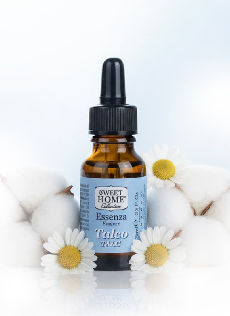 سويت هوم إسنسز - زيت عطري برائحة التلك، ١٥ مل | رائحة ناعمة وبودرة تدوم طويلًا، مناسبة لمعطرات الجو والشموع ومعطرات المنزل | رائحة لطيفة ومنعشة ونظيفة للاسترخاء والراحة اليومية - Image 1