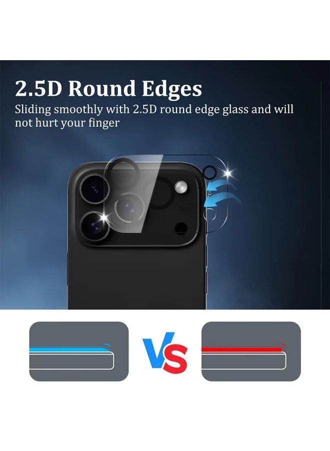 2 قطعة من فيلم الزجاج المقوى للعدسة الكاميرا عالية الوضوح، صلابته 9H، مقاوم للخدوش لآيفون 14 برو - Image 5