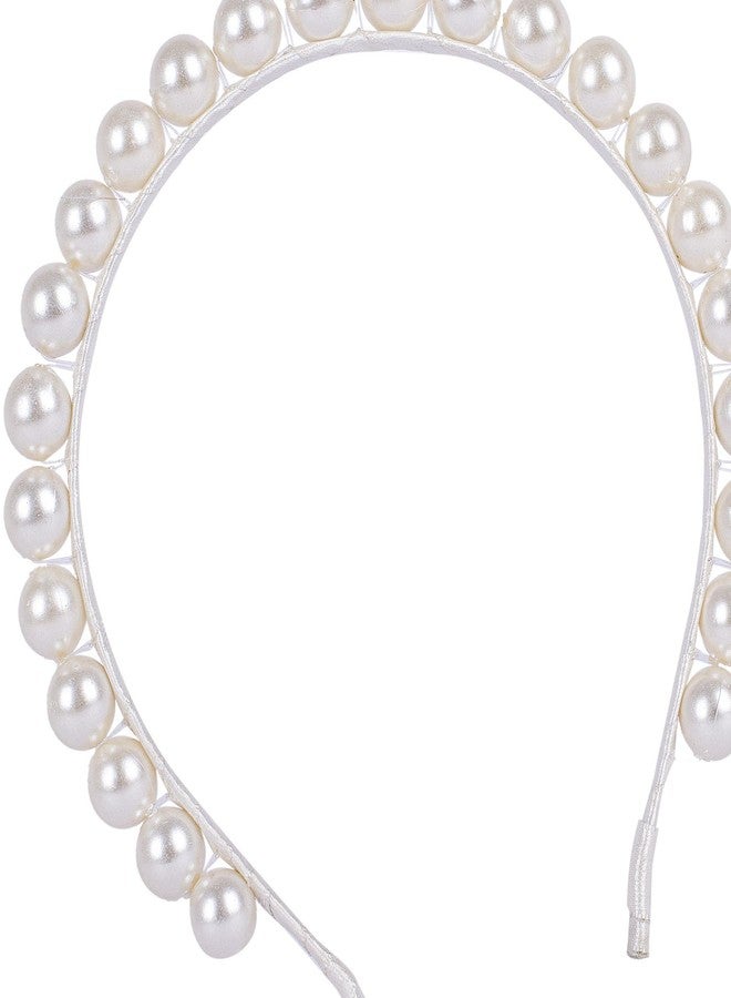 Choko Handmade Beadwork Hairband for Girls, Women (Age 2 to Adult) - Offwhite - C065 - Image 4