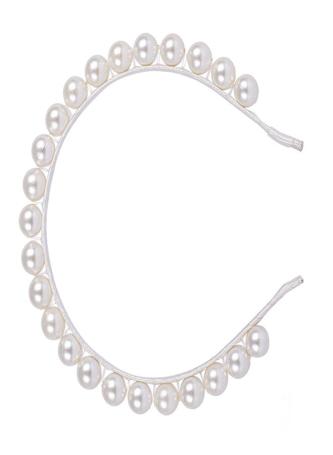 Choko Handmade Beadwork Hairband for Girls, Women (Age 2 to Adult) - Offwhite - C065 - Image 5