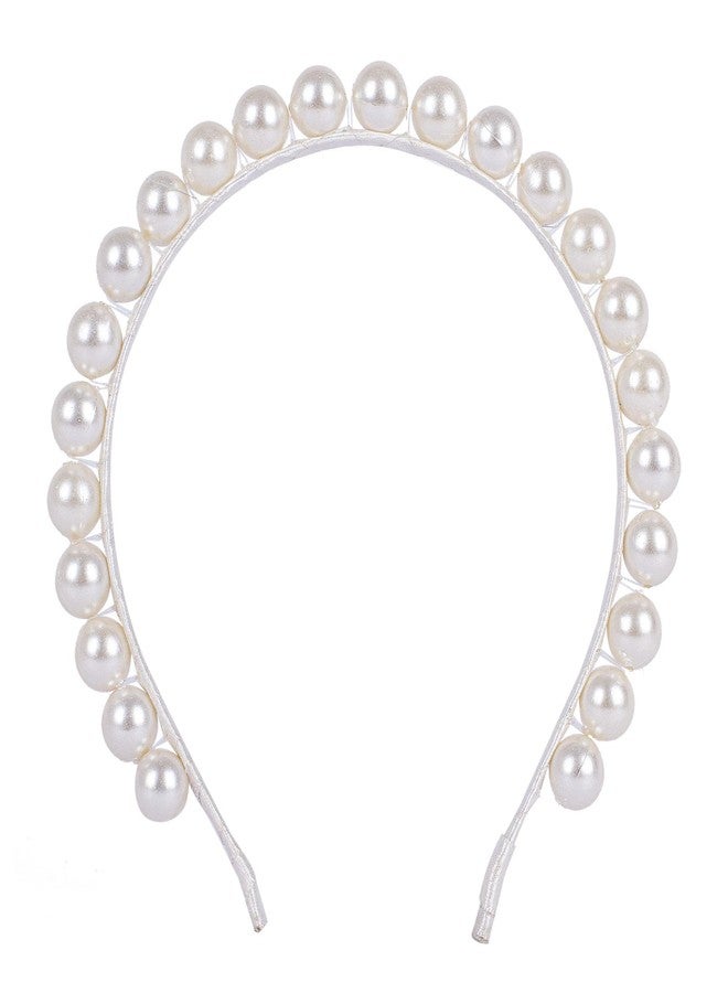 Choko Handmade Beadwork Hairband for Girls, Women (Age 2 to Adult) - Offwhite - C065 - Image 3