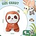 Zomiboo 9 Pcs Mini Sloth Stuffed Animal Sloth Birthday Party Supplies Small Baby Shower Sloth Gifts Soft Huggable Adorable Jungle Animal Plush Toys Set for Party Favors Award 4 Inches Brown Gray Beige - Image 4