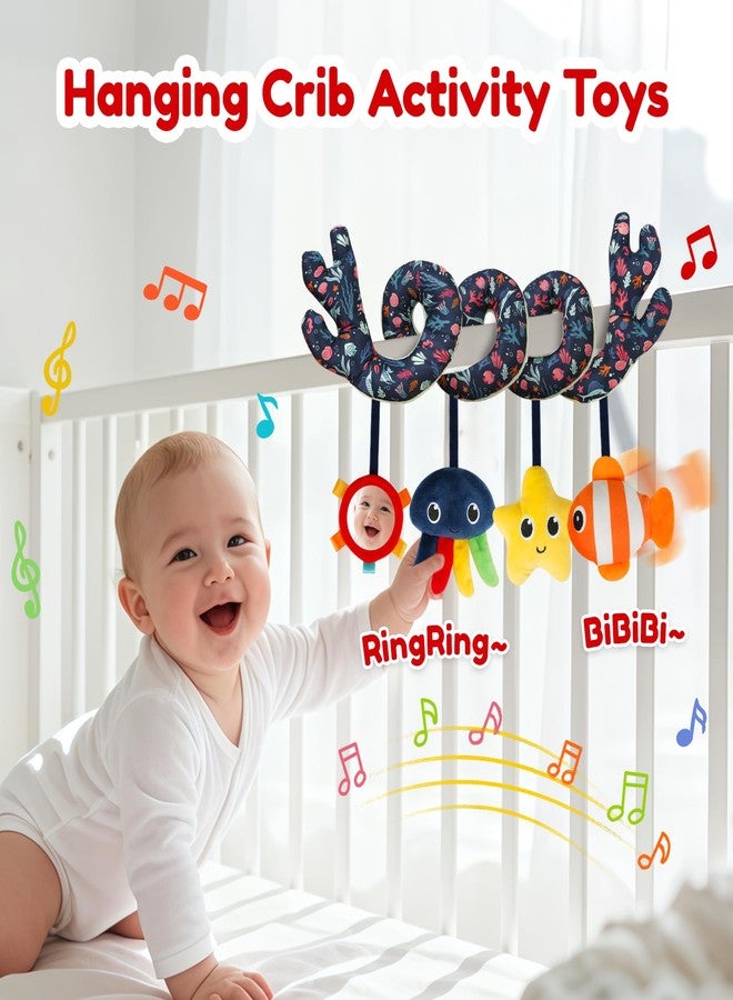 TSYAN Spiral Car Seat & Stroller Activity Toy,Car Seat Toys for Babies 0-6 Months Boy,Baby Spiral Hanging Plush Activity Toys Thank You Gifts for Newborn 0 3 6 9 12 Months Baby Boys Girls - Image 5