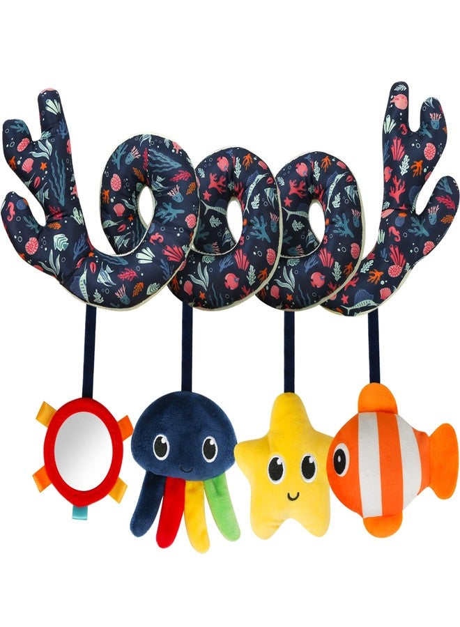 TSYAN Spiral Car Seat & Stroller Activity Toy,Car Seat Toys for Babies 0-6 Months Boy,Baby Spiral Hanging Plush Activity Toys Thank You Gifts for Newborn 0 3 6 9 12 Months Baby Boys Girls - Image 1