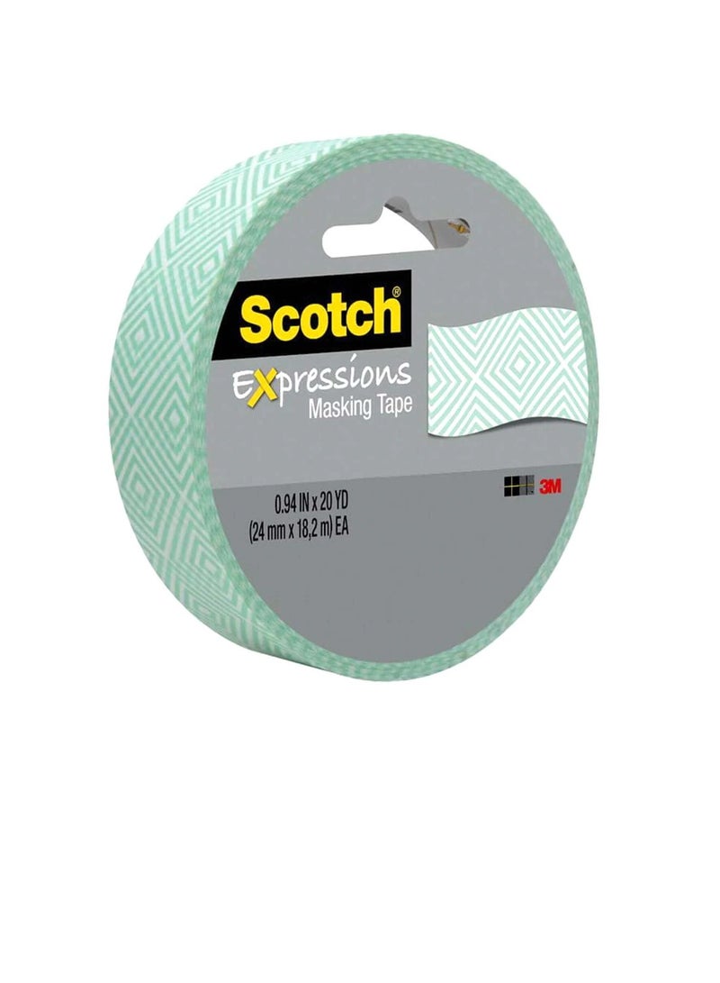 Scotch  Scotch Expressions Masking Tape Mint Mosaic 0.94in x 20yd  - Image 3
