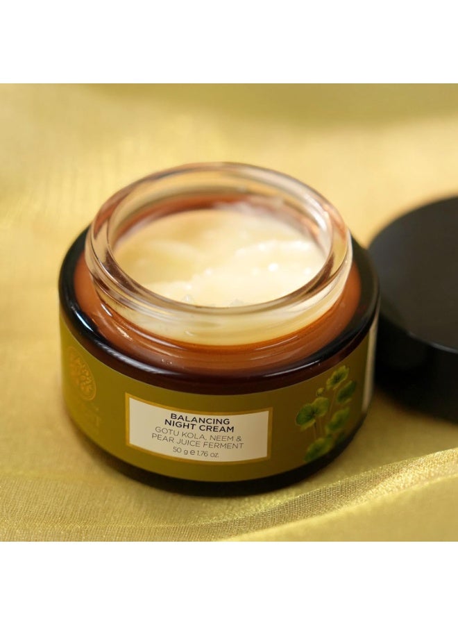 Forest Essentials Balancing Night Cream with Gotu Kola & Neem | Anti-Acne Face Cream | Moisturising | Controls sebum production | Improves skin elasticity - Image 3
