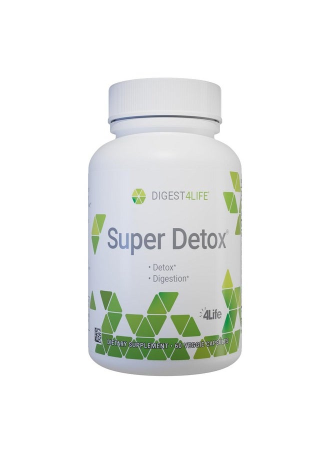 4لايف 4Life Super Detox - مكمل غذائي يدعم إزالة السموم ووظائف الكبد الصحية - تركيبة مكمل تحتوي على الخرشوف وكالسيوم د-غلوكاريت وحليب الشوك - 60 كبسولة  - Image 1