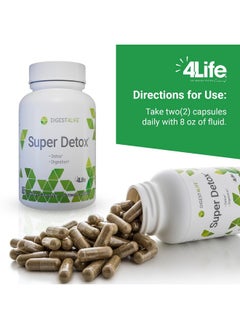 4life 4Life Super Detox - Dietary Supplement Supports Detoxification and Healthy Liver Function - Supplement Formula with Artichoke, Calcium D-Glucarate, and Milk Thistle - 60 Capsules  - Image 5