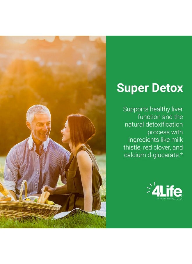 4لايف 4Life Super Detox - مكمل غذائي يدعم إزالة السموم ووظائف الكبد الصحية - تركيبة مكمل تحتوي على الخرشوف وكالسيوم د-غلوكاريت وحليب الشوك - 60 كبسولة  - Image 4
