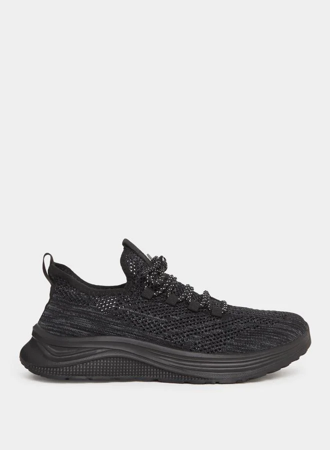 Take Two Take Two Textured Lace Up Sneakers