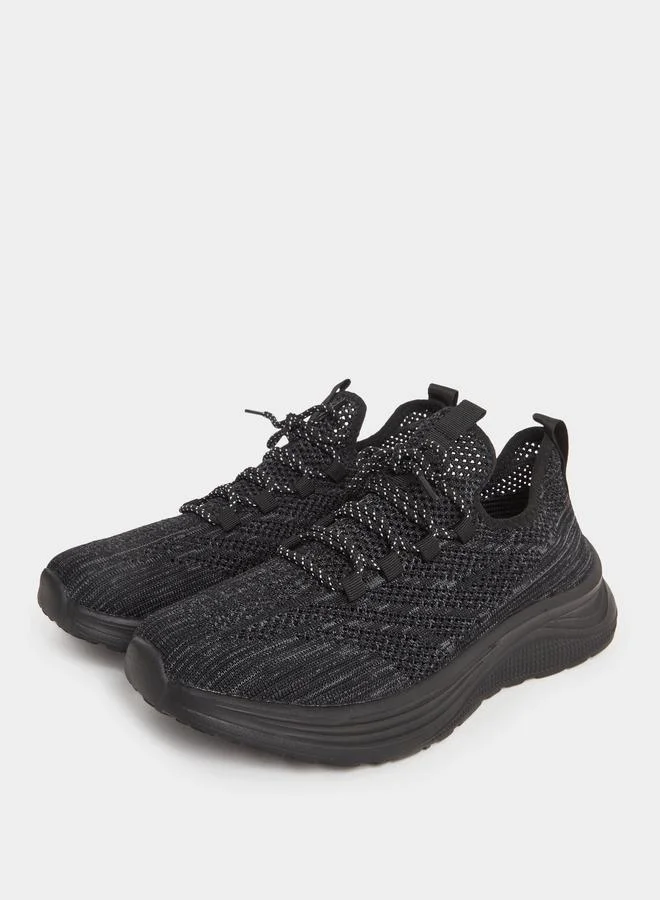 تايك تو Take Two Textured Lace Up Sneakers