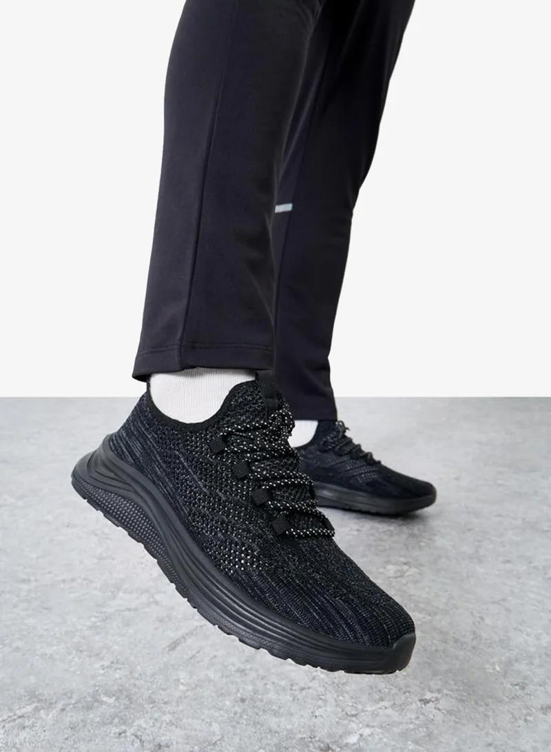 Take Two Textured Lace Up Sneakers