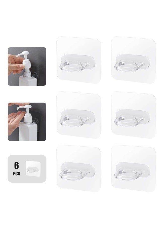 Adhesive Shower Gel Bottle Rack,Shampoo Dispenser Holder,Bath Lotion Hook,Liquid Soap Hanger,No Drilling,Strong and (6pcs)  - Image 1