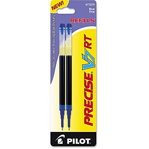 Pilot, Precise V7 RT Liquid Ink Refills, Extra Fine Point 0.7 mm, Blue, Pack of 2 - Image 1